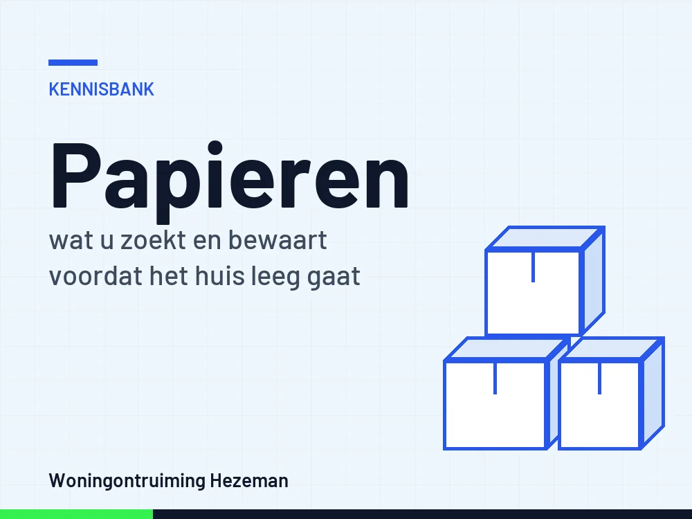 Papieren van een overledene: welke documenten u zoekt en bewaart voor de woningontruiming